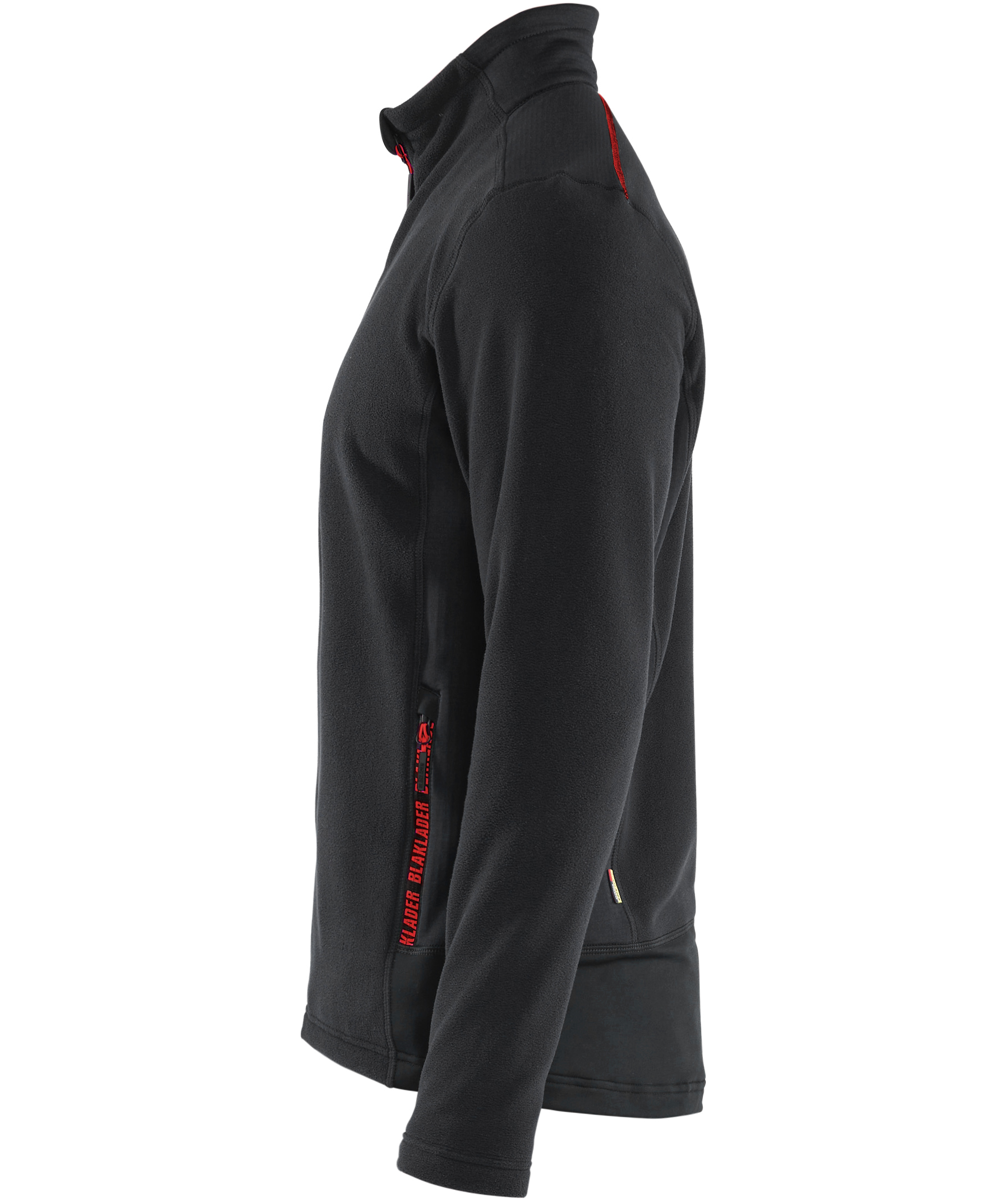 Bl&aring;kl&auml;der Unite microfleece tr&ouml;ja, Svart/R&ouml;d, large image number 3