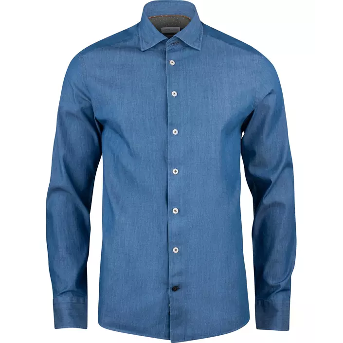 J. Harvest & Frost Indigo Bow 130 slim fit skjorte, Indigo, large image number 0