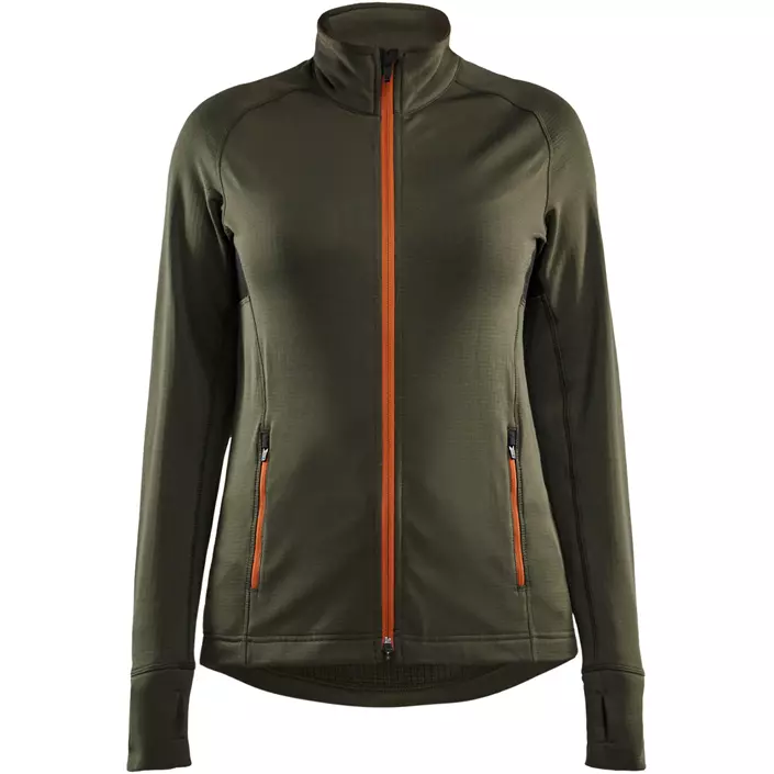 Blåkläder Striker Damen Fleecepullover, Waldgrün/Rost, large image number 0