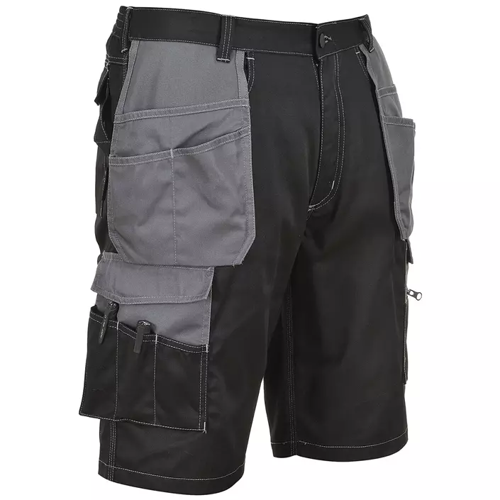 Portwest craftsmens shorts, Black/Grey, large image number 1