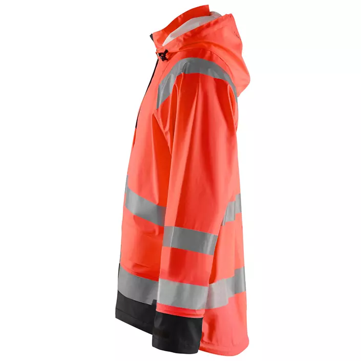Blåkläder regnjakke Level 1, Hi-vis Rød/Sort, large image number 2