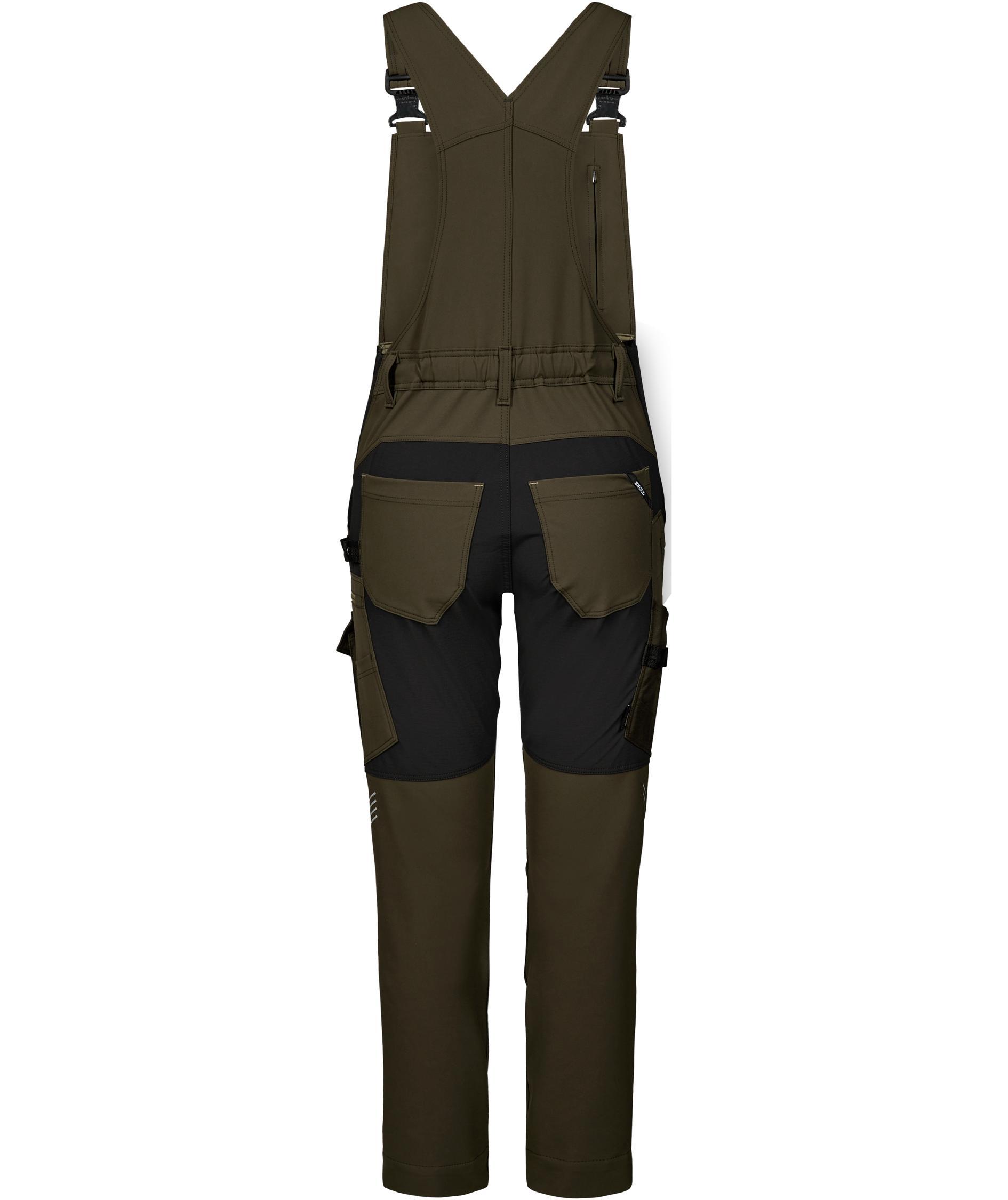 Engel Entire women's bib and brace  full stretch, Forest Green/Black, large image number 2
