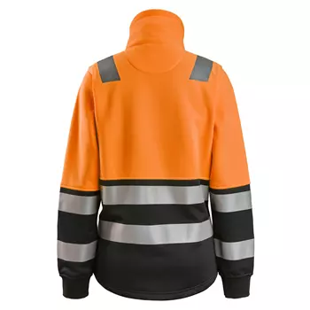 Snickers women's sweat jacket, Hi-Vis Orange/Black