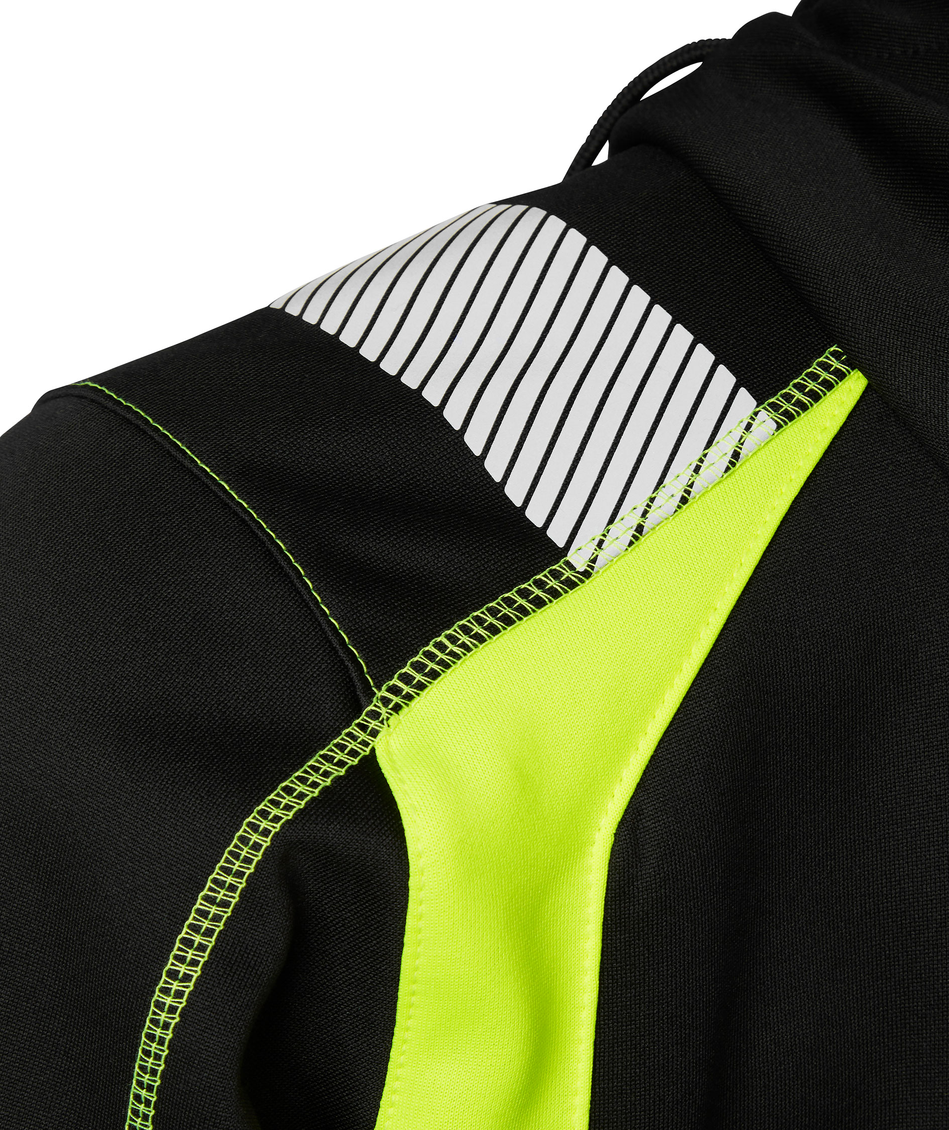 Top Swede hoodie with zipper 276, Black/Hi-Vis Yellow, large image number 4
