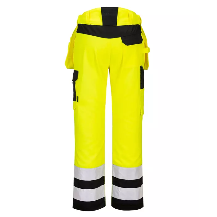 Portwest PW2 craftsmens trousers, Hi-vis Yellow/Black, large image number 1