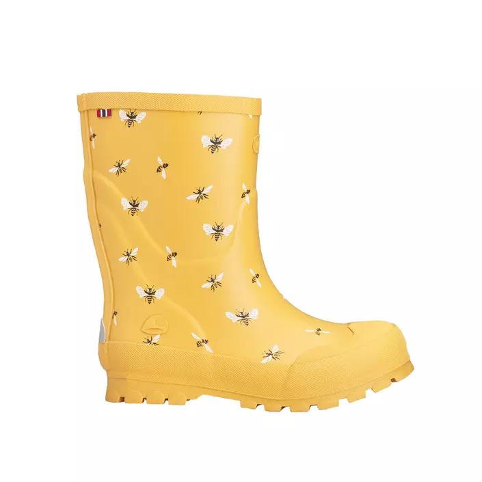 Viking Jolly Print rubber boots for kids, Yellow/Black, large image number 0