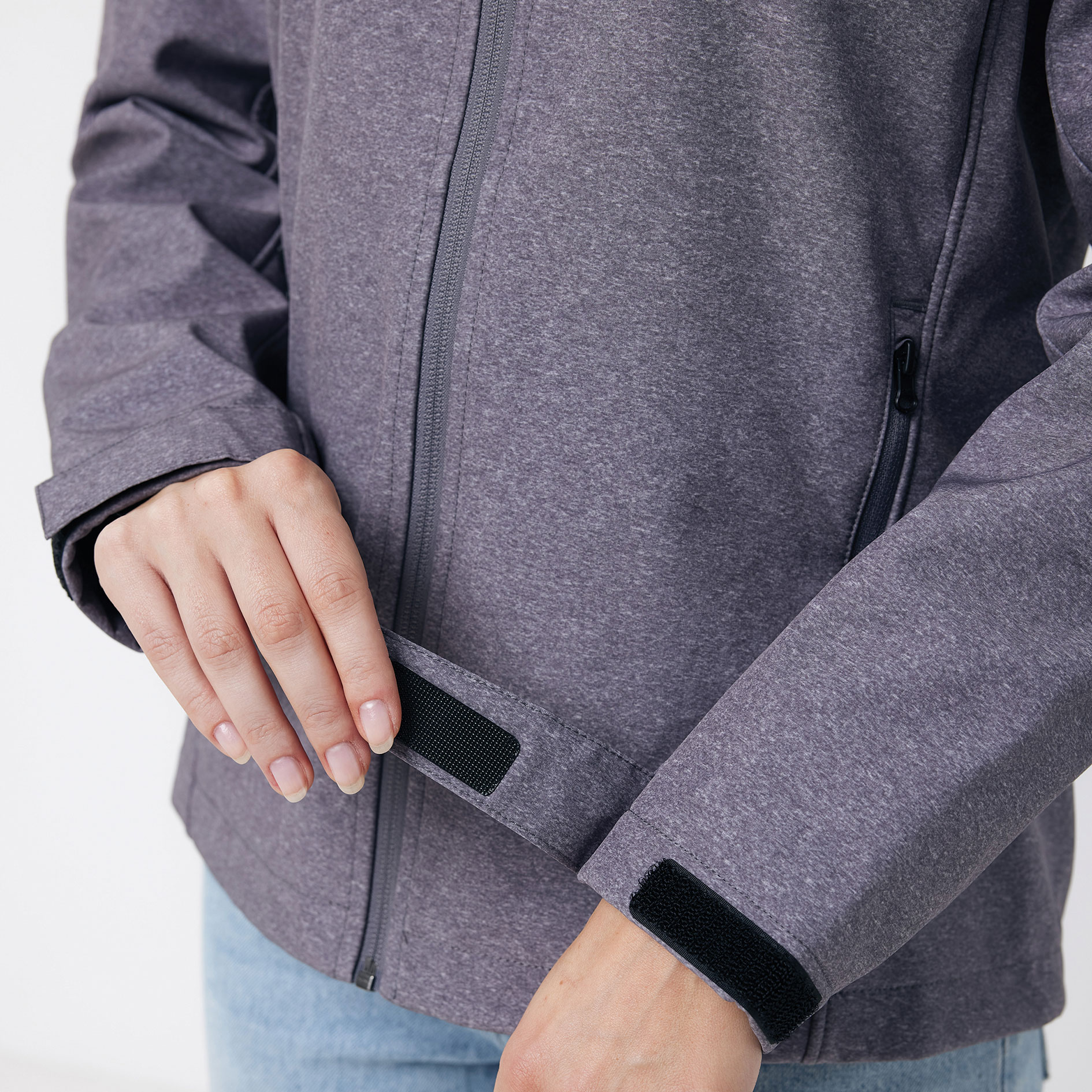 Iqoniq Makalu softshelljacka dam, Vulcano Heather Grey, large image number 6