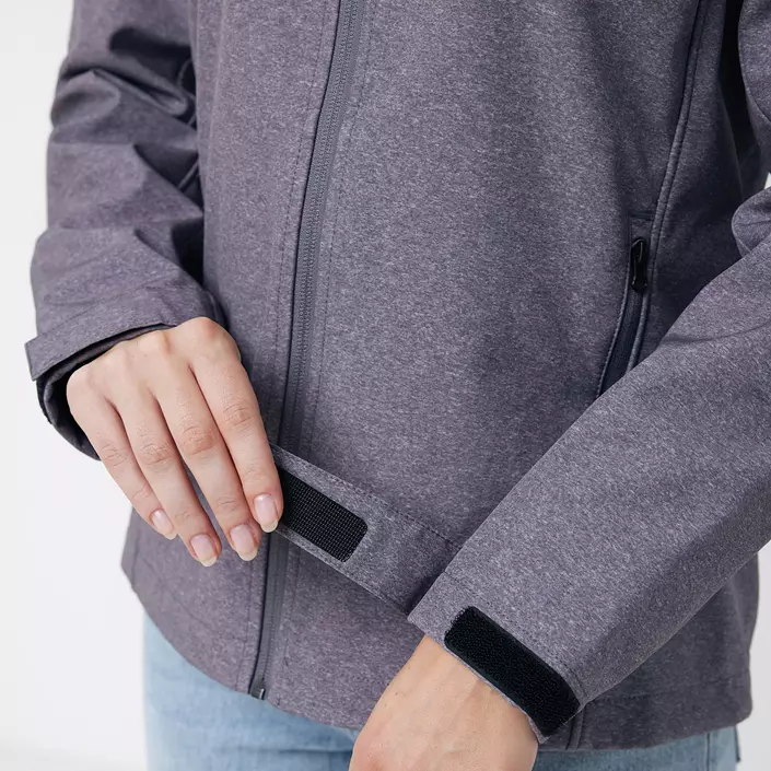 Iqoniq Makalu dame softshelljakke, Vulcano Heather Grey, large image number 6