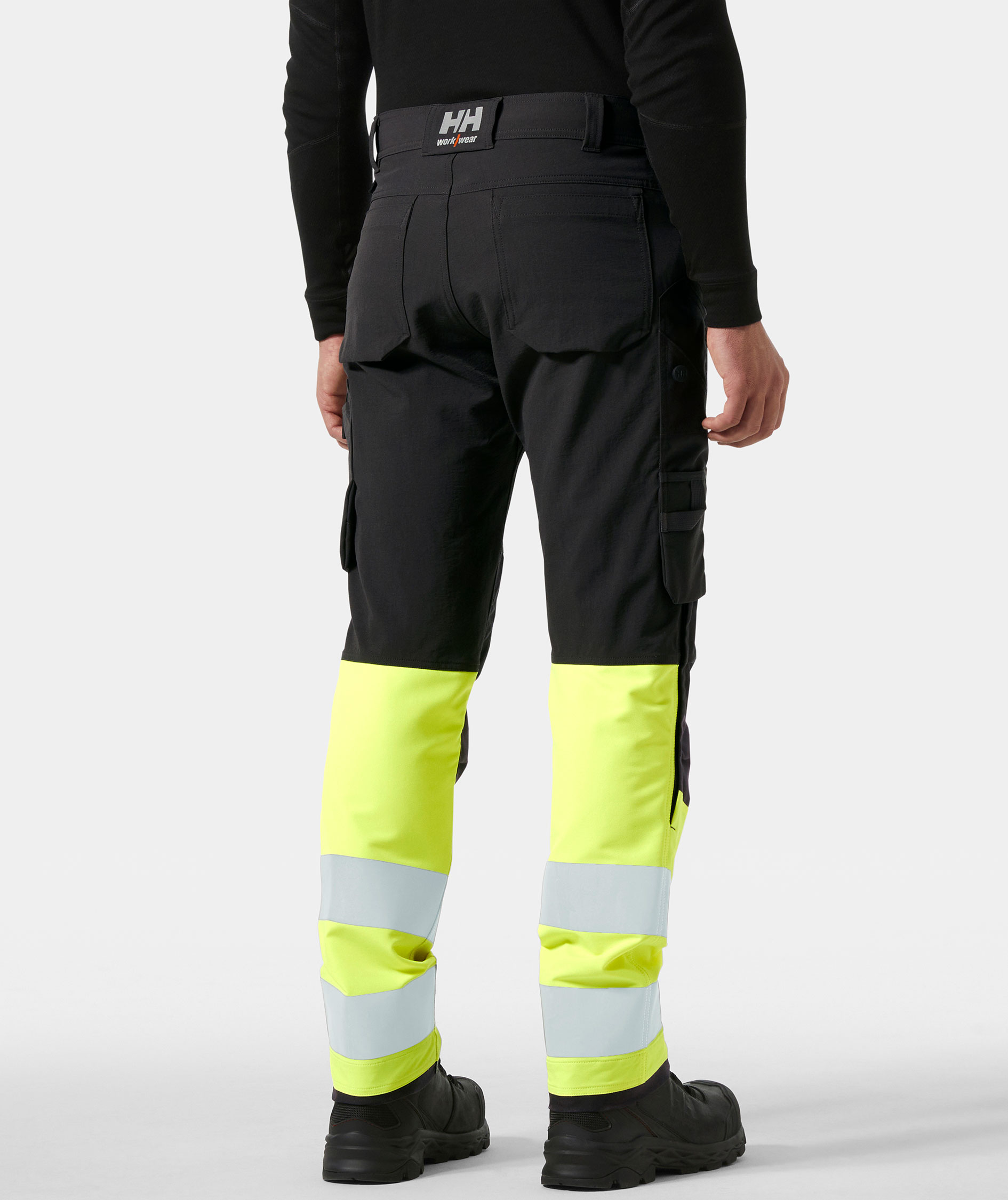 Helly Hansen Alna 4X Connect&trade; work trousers full stretch, Hi-vis yellow/Ebony, large image number 3