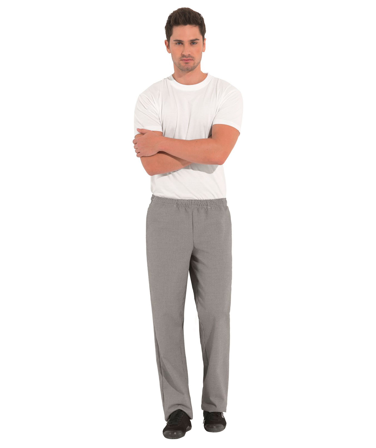 Kentaur jogging trousers leg length 80 cm, Pepita Checkered Black/White