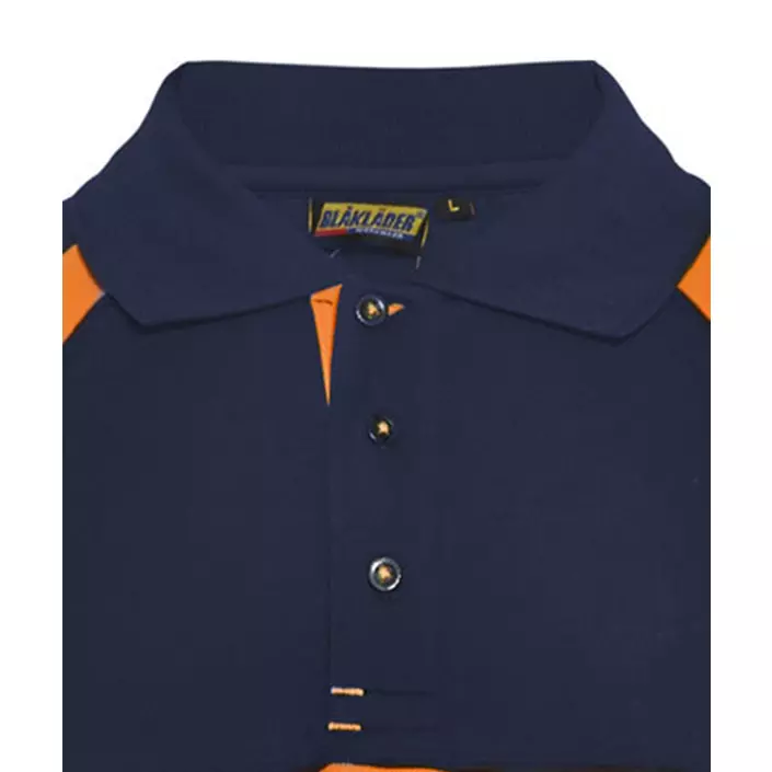 Blåkläder polo T-skjorte, Marine/Hi-Vis Oransje, large image number 2