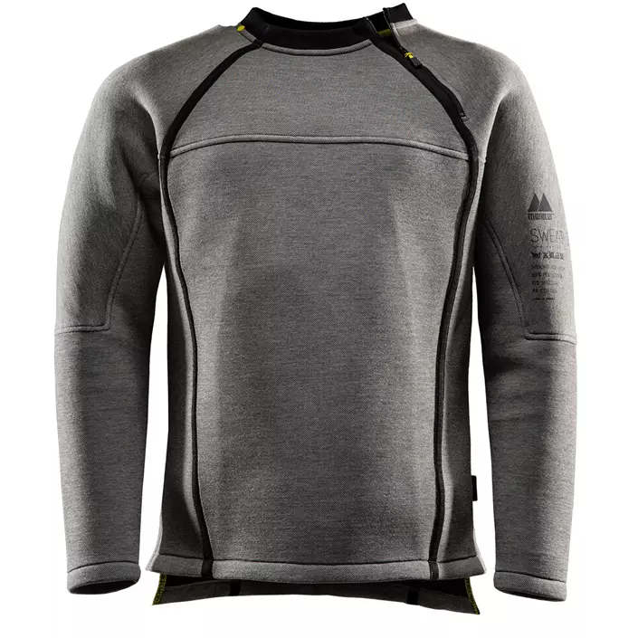 Monitor Sweatshirt mit kurzem Reißverschluss, Grau Melange, large image number 0