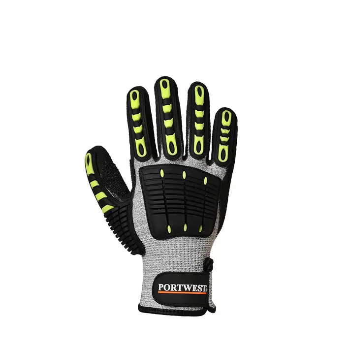 Portwest impact-reducing cut resistant gloves Cut C, Black/Grey, large image number 2