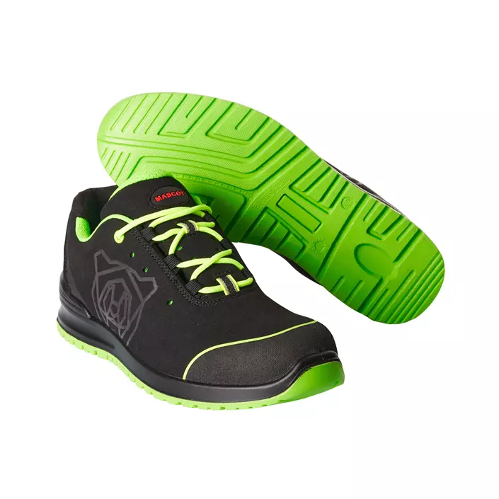 Mascot Classic safety shoes S1P, Black/Lime Green, large image number 0