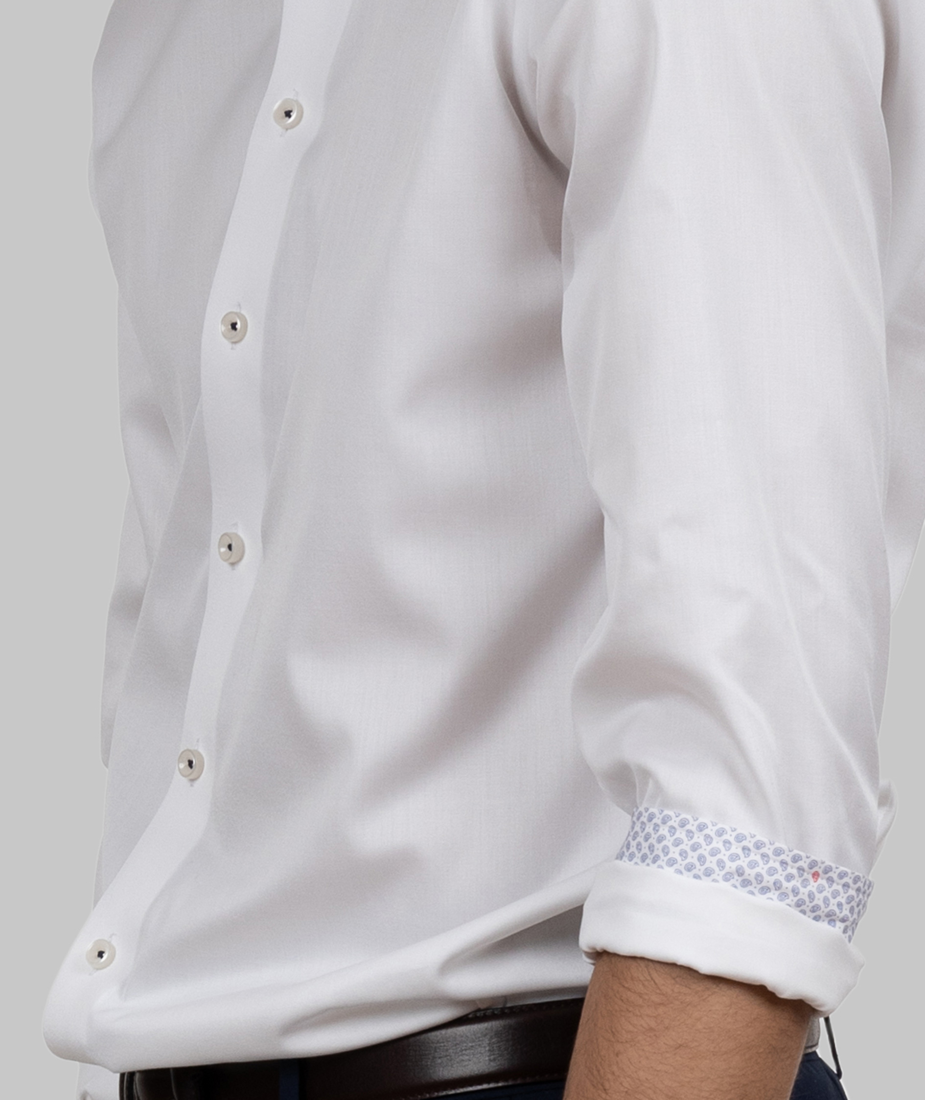 J. Harvest & Frost Twill Red Bow 122 slim fit shirt, White, large image number 6