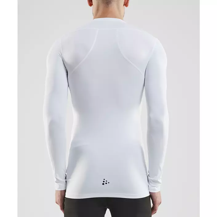Craft Pro Control Compression langermet T-skjorte, White, large image number 2