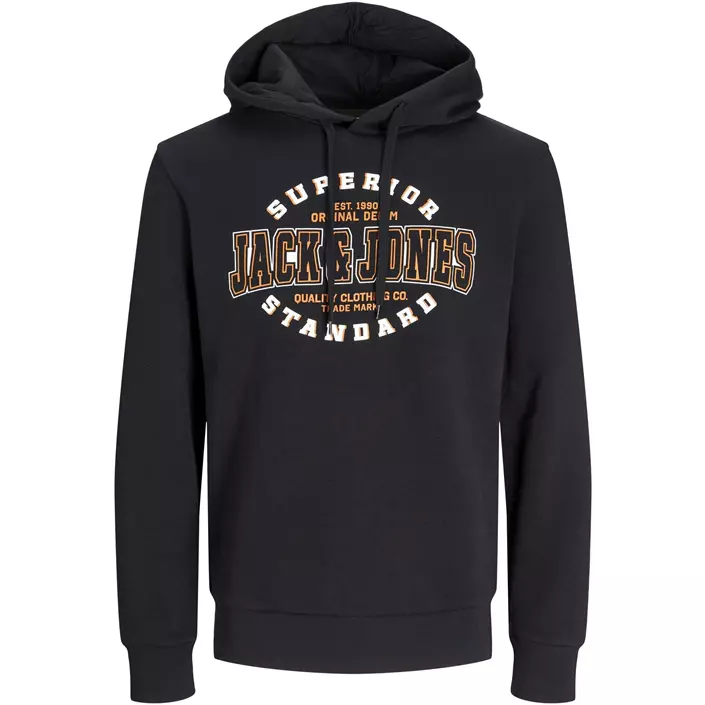 Jack & Jones JJELOGO Hættetrøje, Black, large image number 0