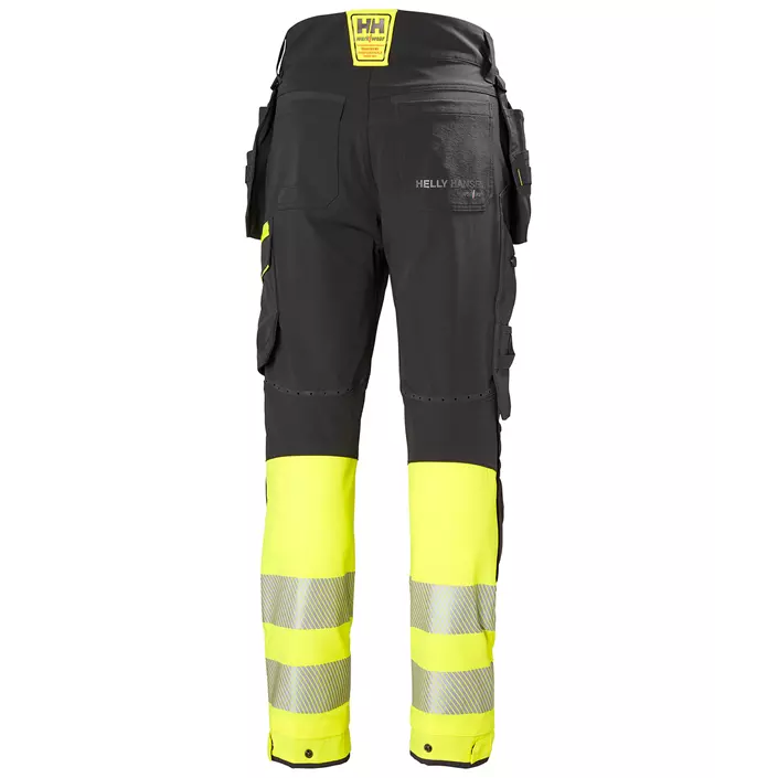 Helly Hansen ICU BRZ craftsman trousers full stretch, Ebony/Hi-Vis Yellow, large image number 3