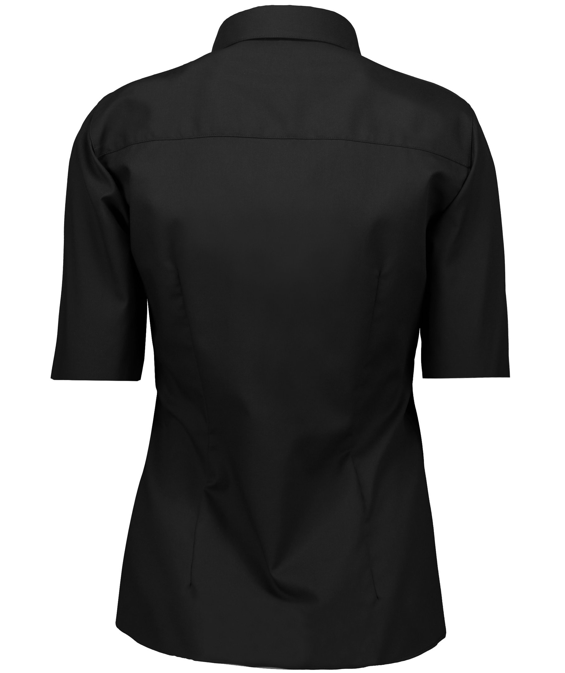 Seven Seas Fine Twill short-sleeved Modern fit women shirt, Black