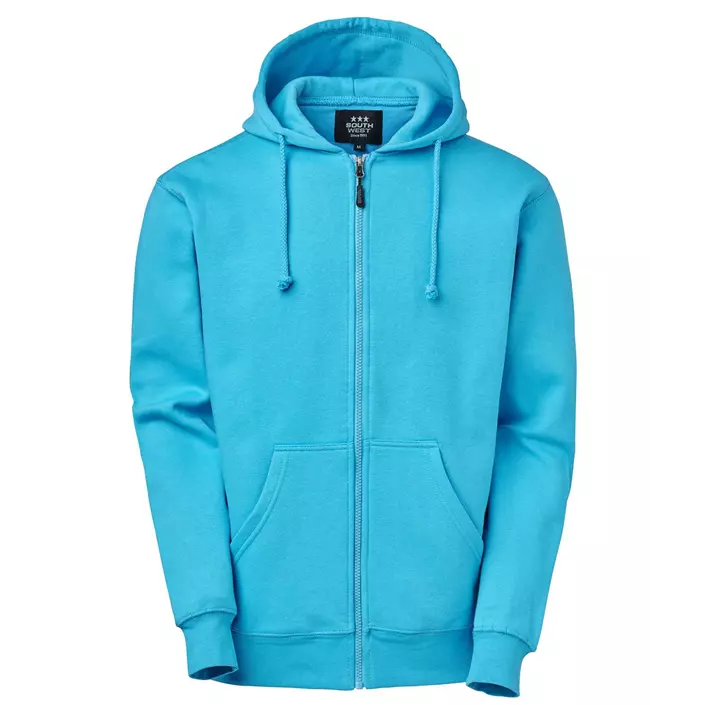 South West Parry hoodie med blixtlås, Aquablå, large image number 0