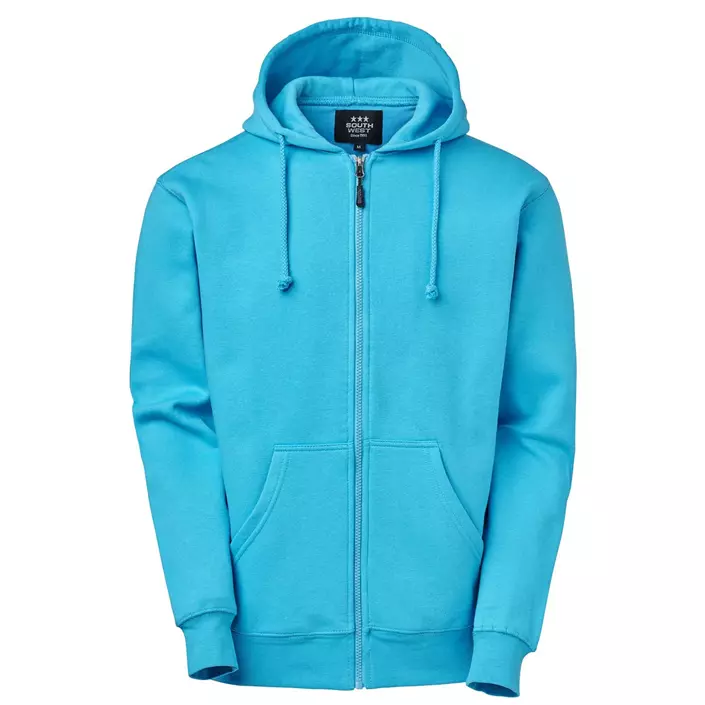 South West Parry hoodie with full zipper, Aqua Blue, large image number 0