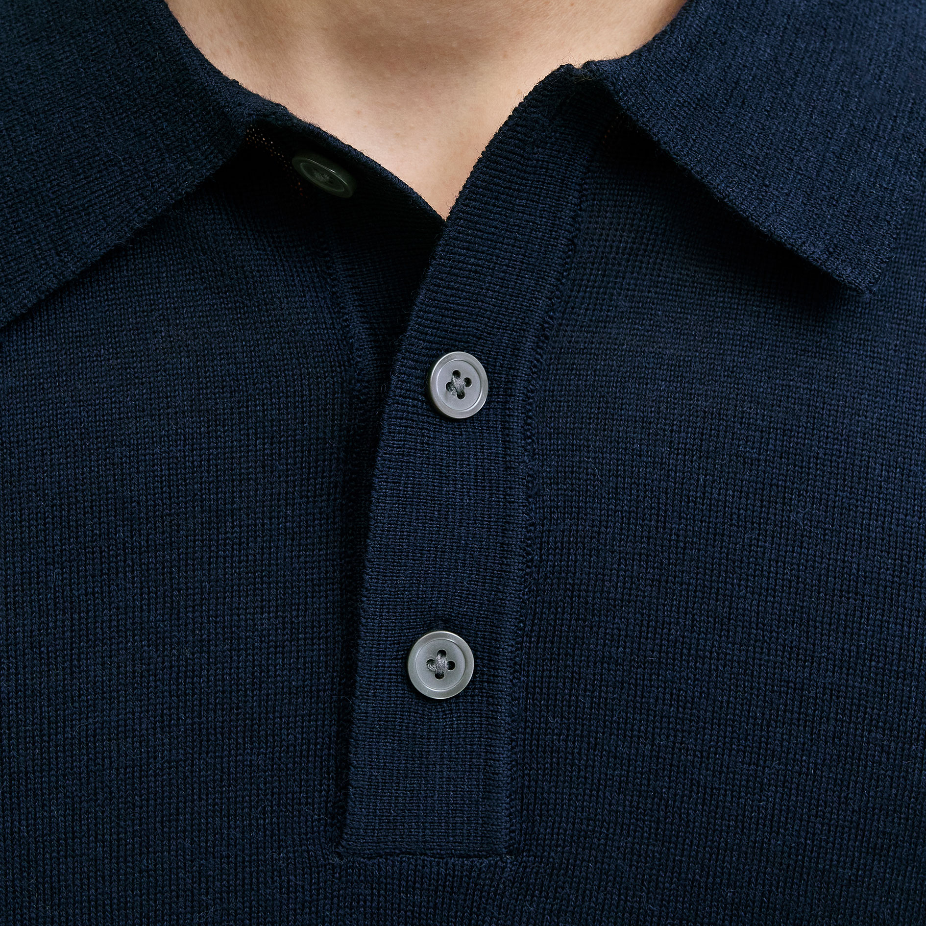 Jack & Jones Premium JPRBLAMERINO knitted polo with merino wool, Night Sky, large image number 4
