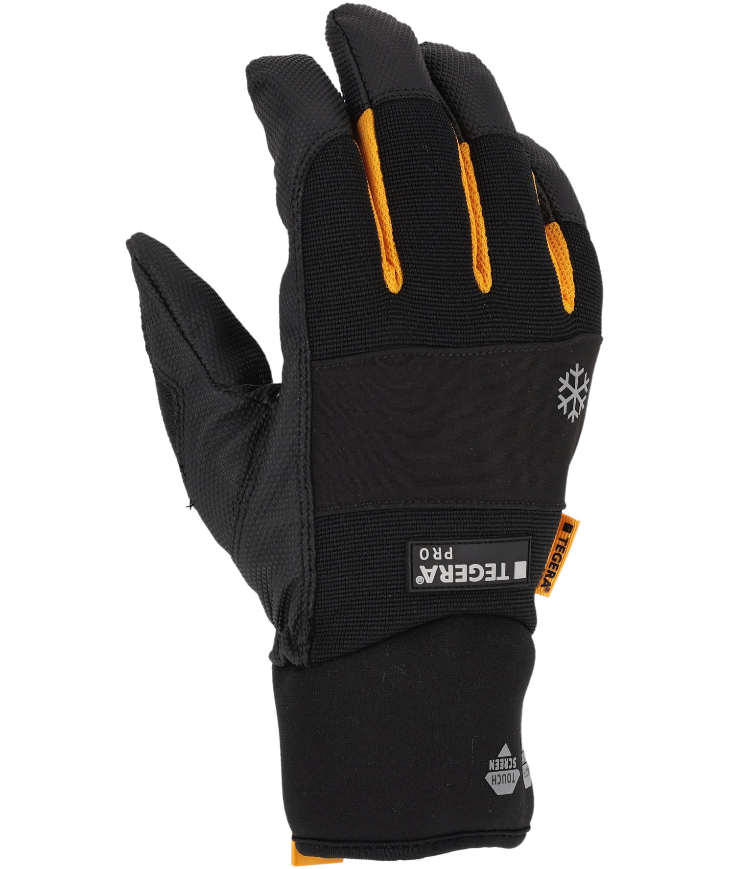 Tegera Pro 9130 winter work gloves, Black/Grey/orange, large image number 2