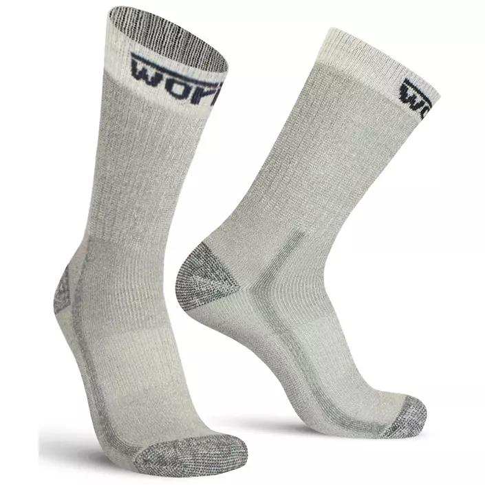 Worik Walker socks with merino wool, Silver Grey, large image number 0