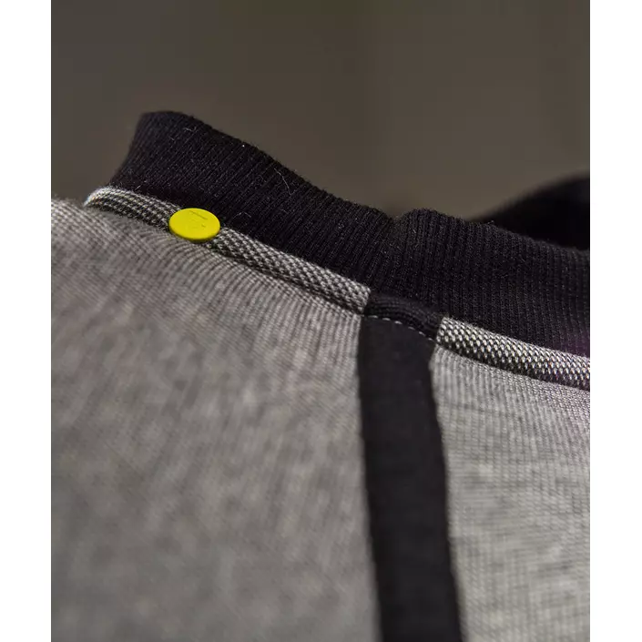 Monitor collegetröja/sweatshirt med kort blixtlås, Gråmelerad, large image number 2