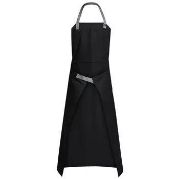 Kentaur bib apron with pockets, Black