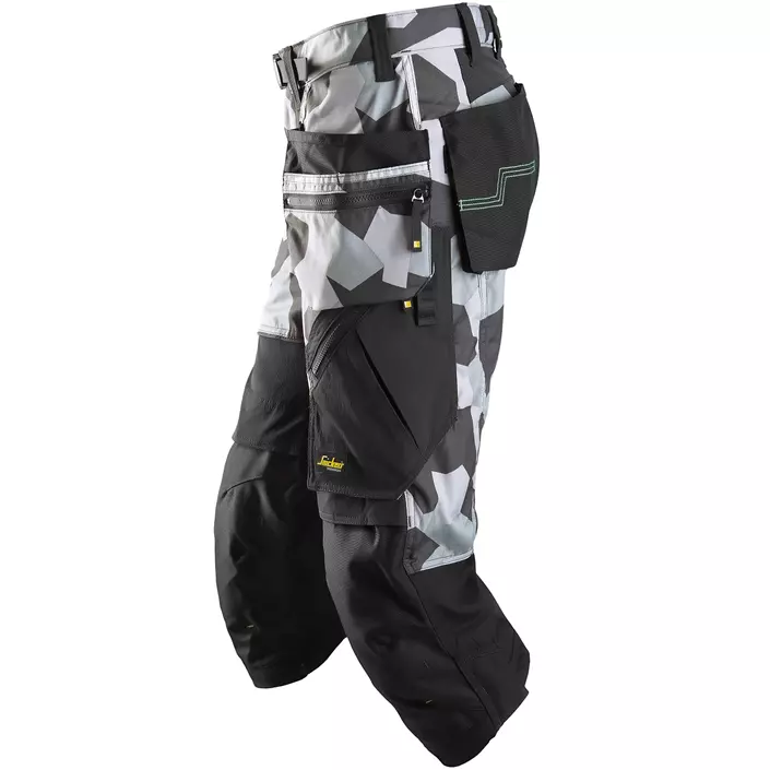 Snickers craftsman knee pants FlexiWork 6905, Camouflage grey/black, large image number 2