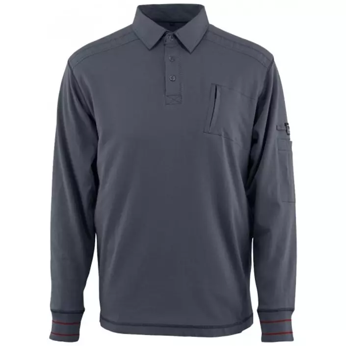 Mascot Frontline Ios long-sleeved polo shirt, Blue Grey, large image number 0