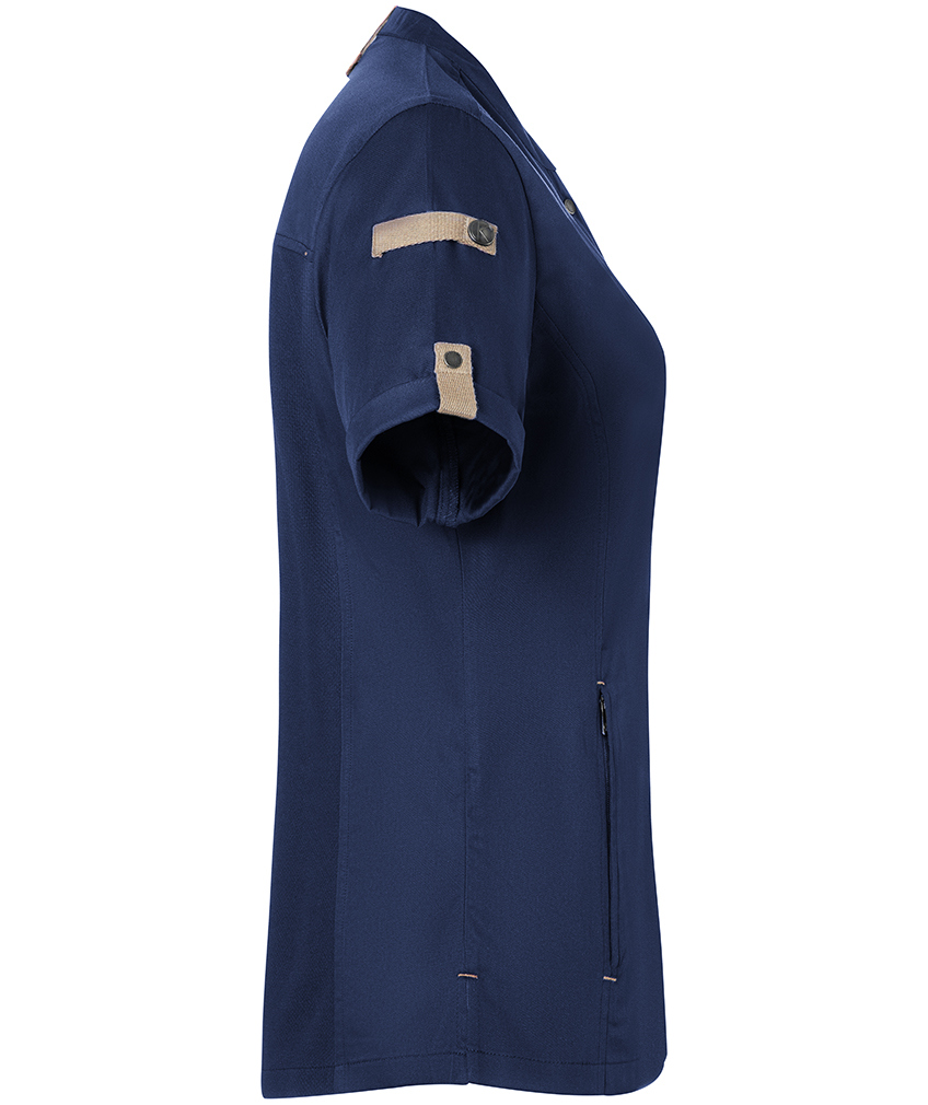 Karlowsky Green-Generation short sleeved chefs jacket, Steel Blue, large image number 4