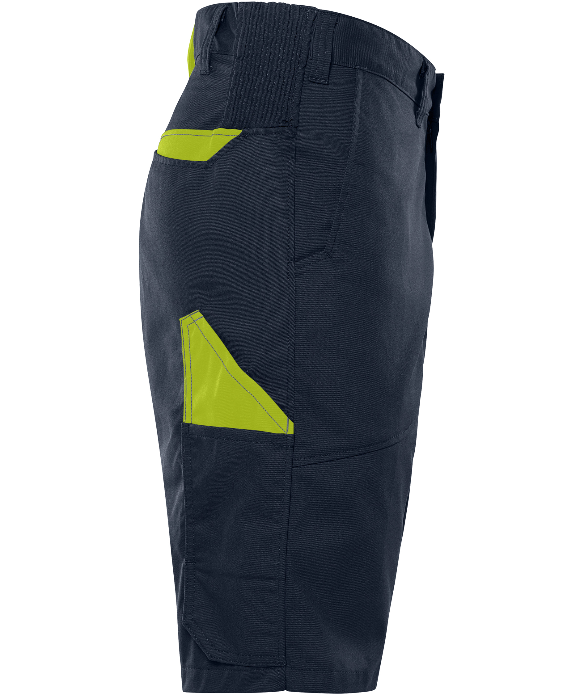 Fristads Green Shorts 2932 GWM, Dunkel Marine/Hi-Vis Gelb, large image number 4