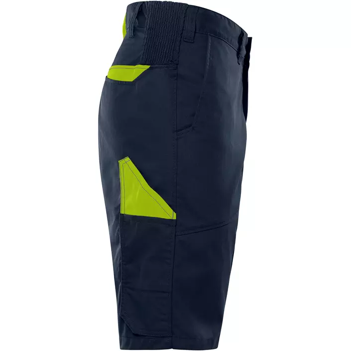 Fristads Green shorts 2932 GWM, Mørk Marine/Hi-Vis Gul, large image number 4