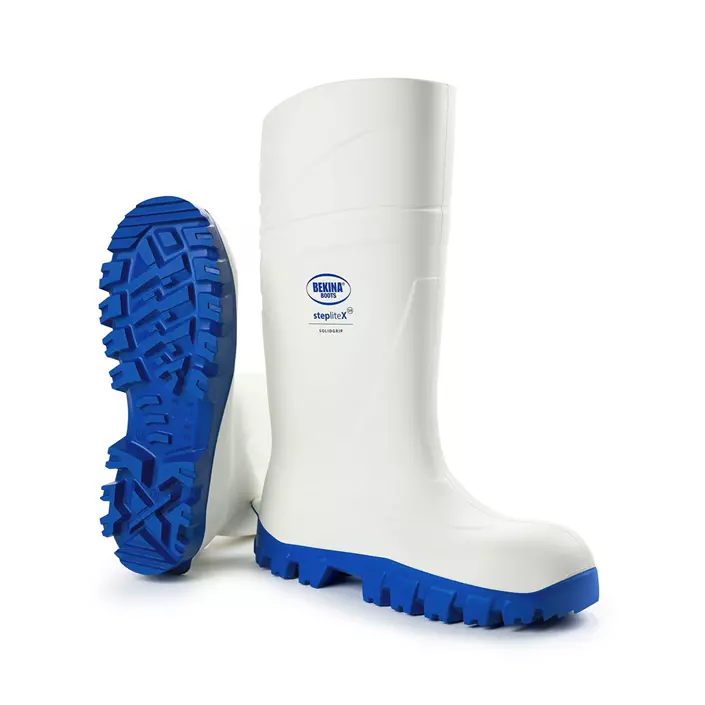 Bekina Steplite X2300 safety rubber boots S4, White/Blue, large image number 0