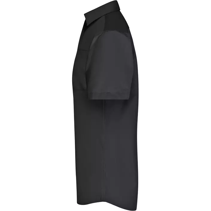 James & Nicholson modern fit short-sleeved shirt, Black, large image number 3