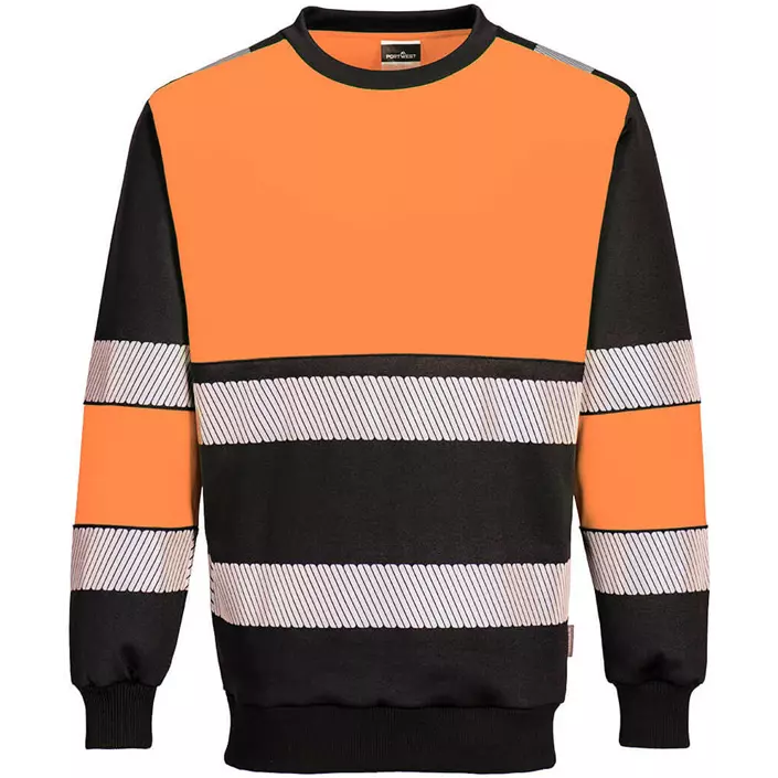 Portwest PW3 Sweatshirt, Hi-Vis Orange/Schwarz, large image number 0