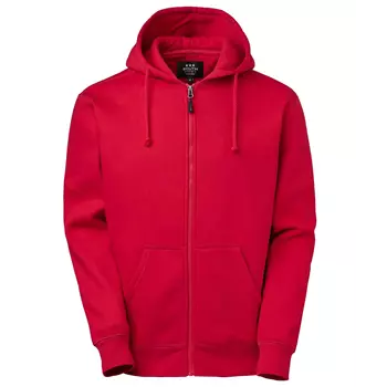 South West Parry hoodie med blixtlås, Röd