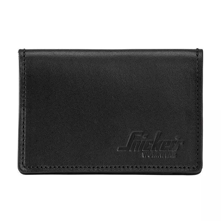 Snickers leather card holder, Black, Black, large image number 0