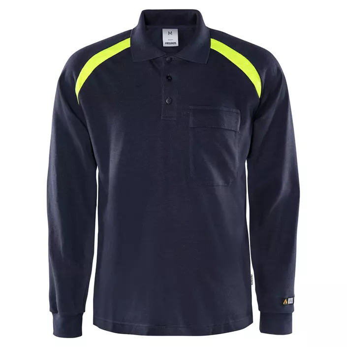 Fristads Flam long-sleeved Polo shirt 784, Dark Marine, large image number 0
