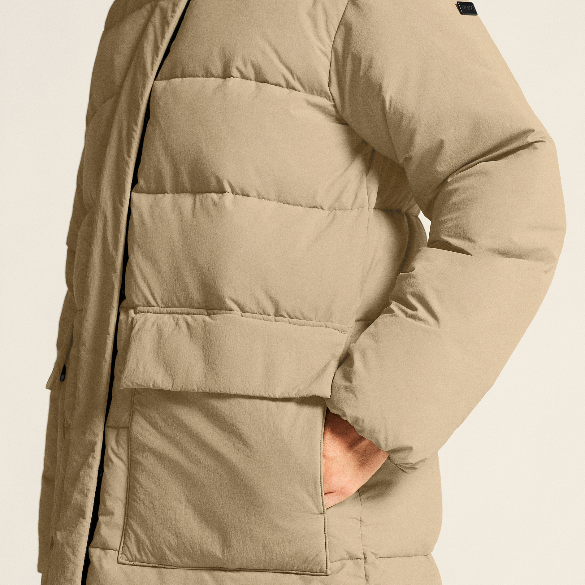 Craft Urban l&aring;ng vadderad vinterjacka dam, Taupe, large image number 8