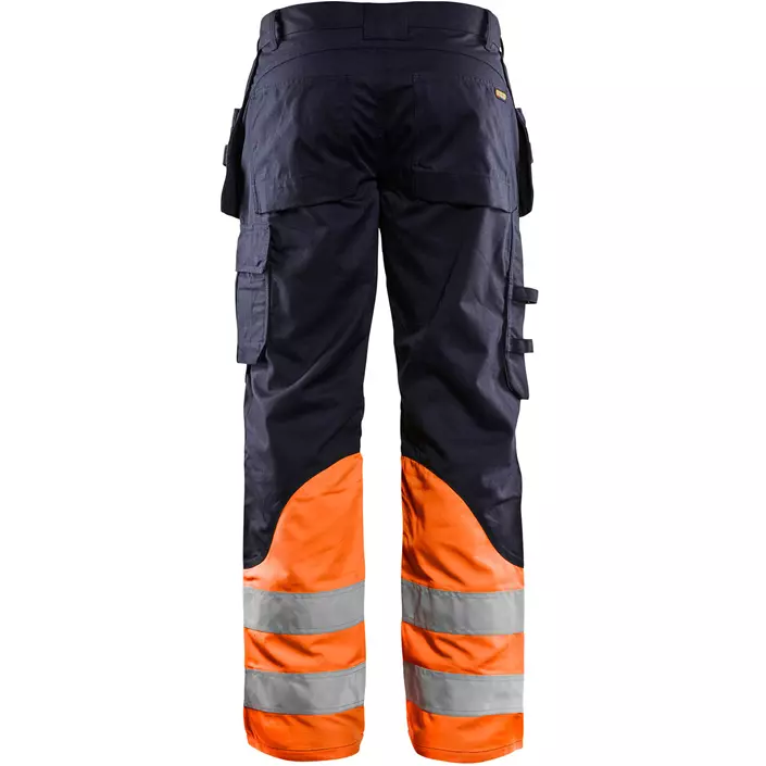 Blåkläder Multinorm håndværkerbukser, Marine/Hi-Vis Orange, large image number 1