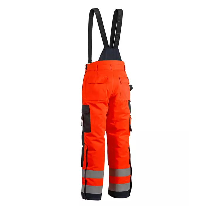 Blåkläder winter work trousers, Hi-vis Orange/Marine, large image number 1