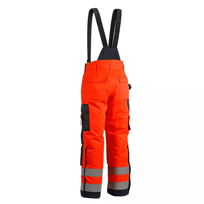 Blåkläder winter work trousers, Hi-vis Orange/Marine, large image number 1