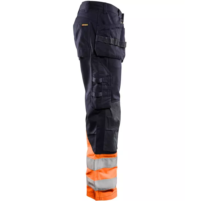Blåkläder Multinorm craftsman trousers, Marine/Hi-Vis Orange, large image number 3
