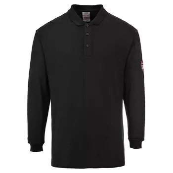 Portwest FR long-sleeved polo shirt, Black
