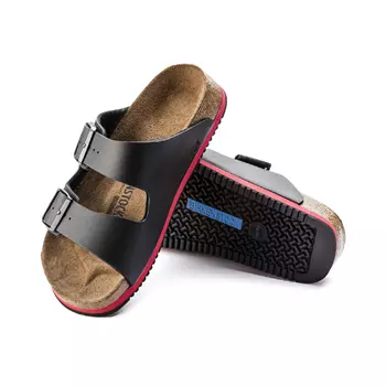 Birkenstock Arizona Narrow Fit SL sandaler, Sort/Rød