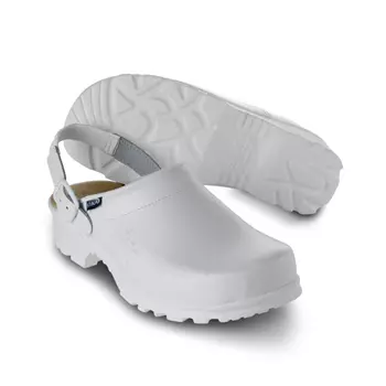 2nd quality product Sika Flex clogs with heel strap OB, White