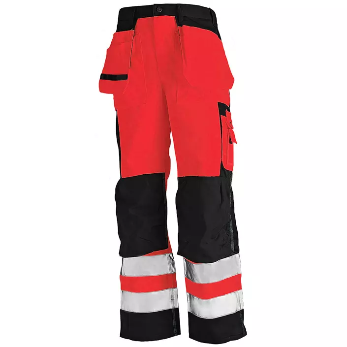 Blåkläder håndværkerbukser, Hi-vis Rød/Sort, large image number 0